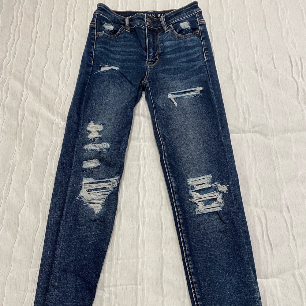 American Eagle Next Level Stretch ripped jeans; like new